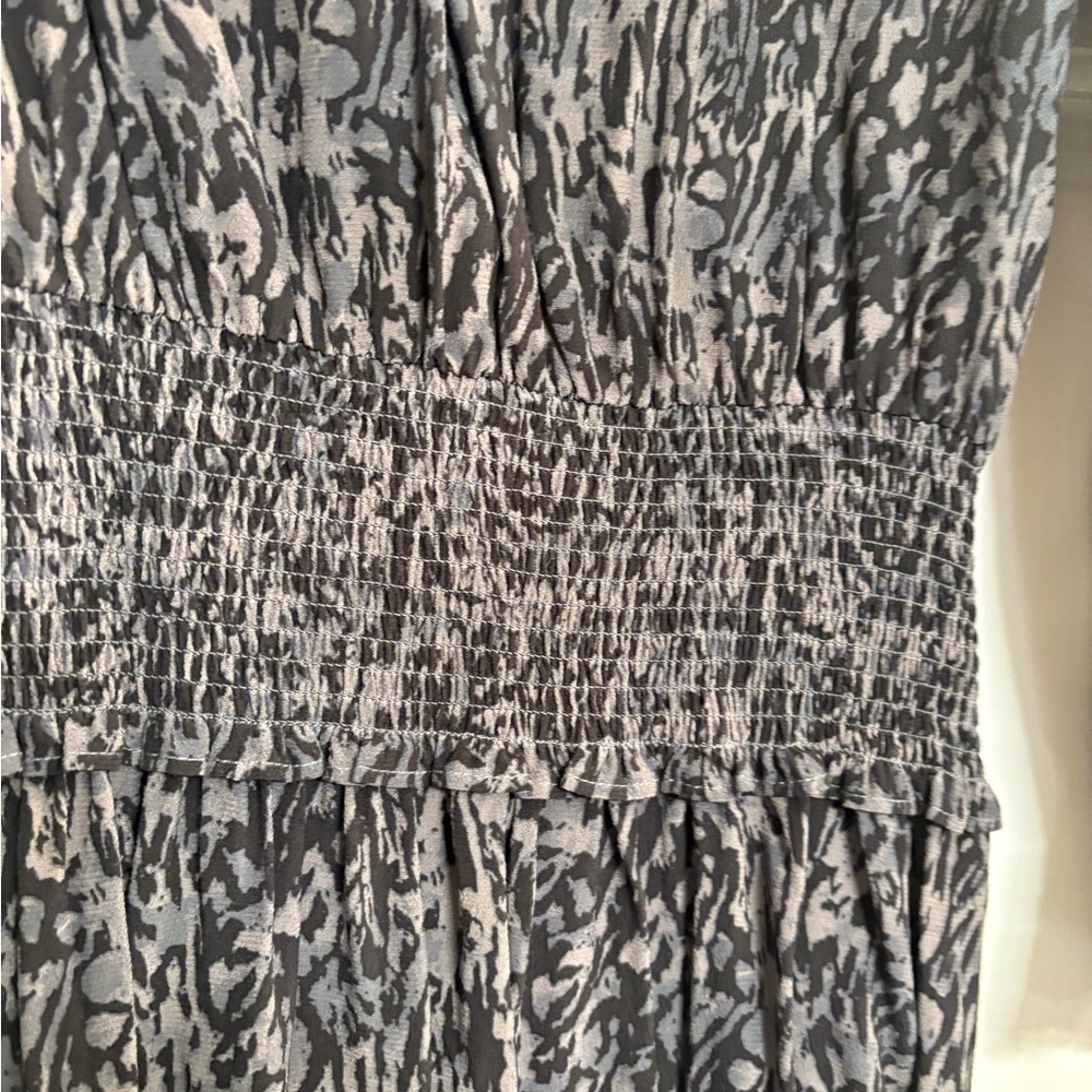 Rails Charcoal Zana Long Sleeve V-Neck Dress size S abstract animal print - Picture 5 of 15